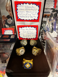 Edmonton Oilers DYNASTY SET 5 Rings Stanley Cup Out of Stock