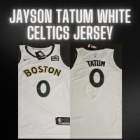 Jayson Tatum White Celtics Jersey Medium and Large