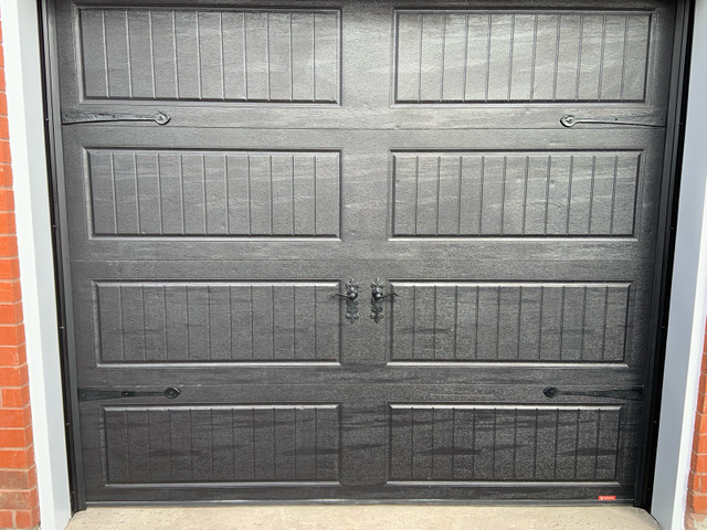 8x7 black garage door  in Garage Doors & Openers in Kawartha Lakes - Image 3