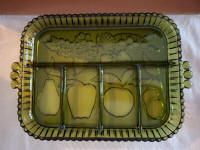 Vintage Indiana Glass Relish Tray