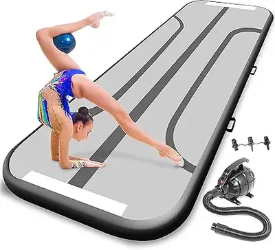 13 ft long, 4 in thick air mat Supports handsprings, flips, stunts Waterproof for poolside or beach...