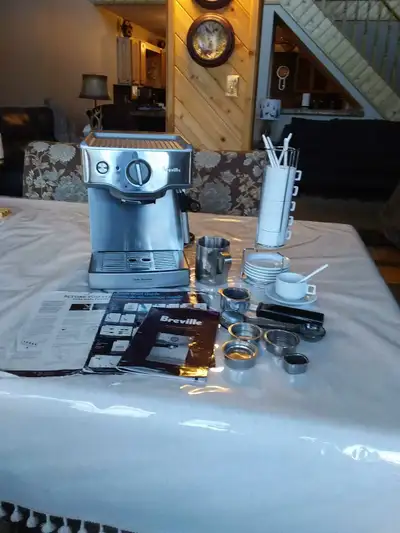 Breville  " stainless 3  in 1  espresso , machine  w / cups, View more