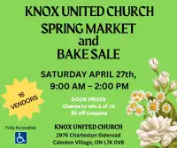 Knox United Church Spring Market and Bake Sale