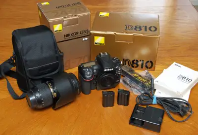 NIKON D 810 AND NIKON 24 - 70 F 2.8 LENS, View more