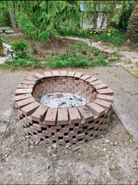 Fire Pit Ideas 180 Brick Pavers make this for $1 a brick!! 700 +