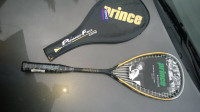 Prince and Wilson squash racquets