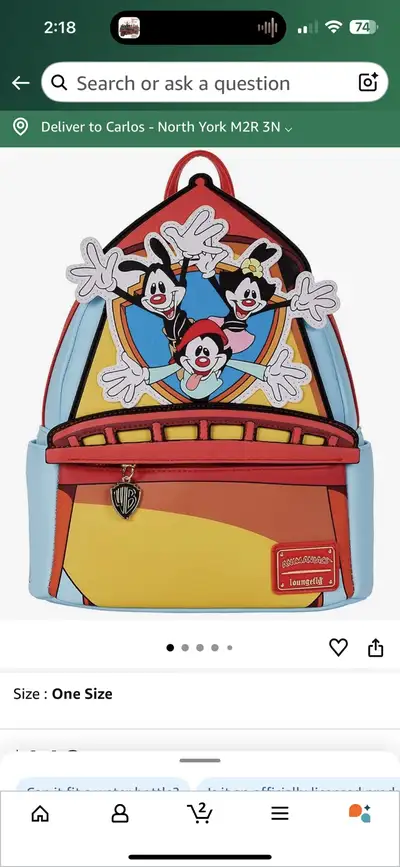 loungefly animiniacs backpack, View more