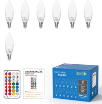 7  SikSog E12 LED Bulb Color Changing Candelabra Light Remote