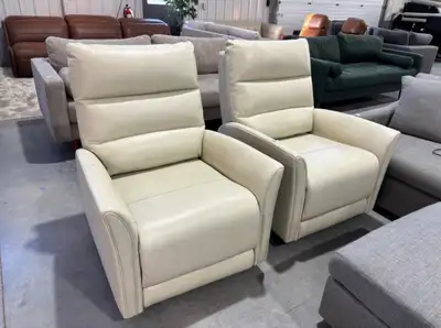 Leather Power Recliner Pair , View more