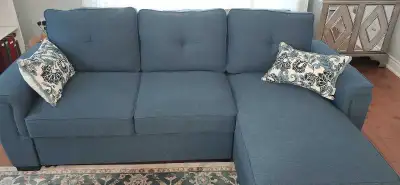 4 month old, hardly used blue couch , View more