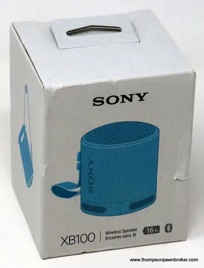 SONY XB100 BLUETOOTH SPEAKER & BOX (BLUE, NEW), View more