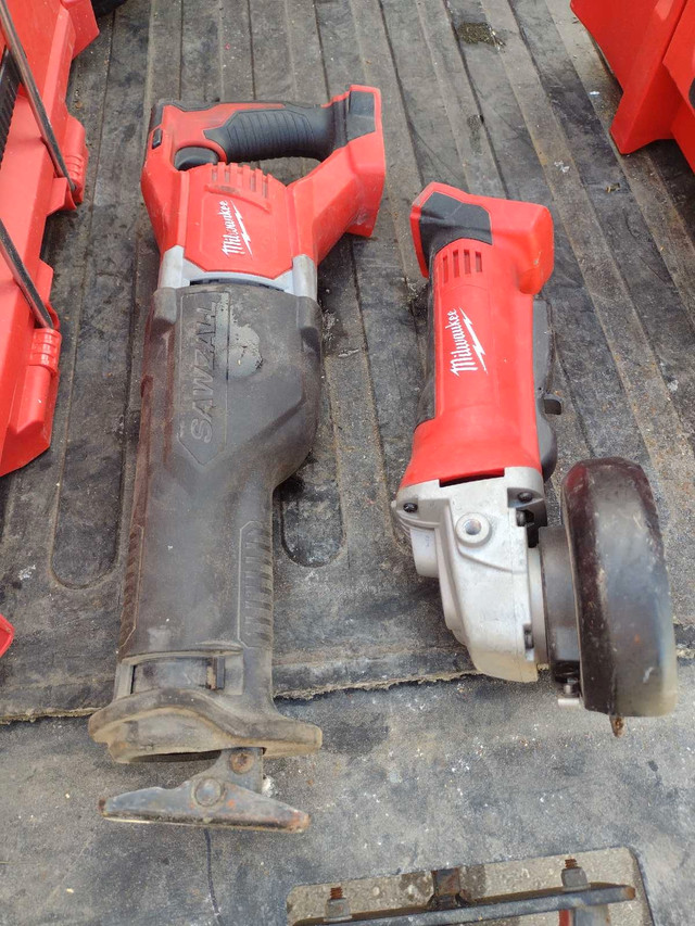 Milwaukee sawzall, grinder, batteries  in Power Tools in Stratford - Image 2
