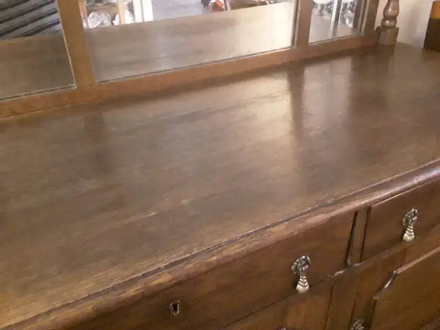 ANTIQUE OAK BUFFET / SIDEBOARD / MIRROR - SALE in Arts & Collectibles in City of Toronto - Image 5