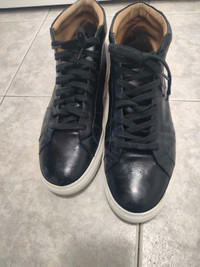 Men's Greats Royale Black Leather Sneaker Made In Italy Size 10.