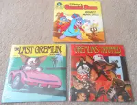 Disney Record Book Lot : Gremlins, Gummi Bears 1984-85 Bowie