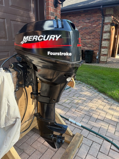 2004 - 15hp Mercury outboard 4 stroke outboard. Can be used as a kicker motor as well. Controls moto...