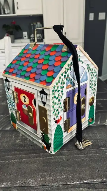 Melissa & Doug wooden musical doorbell/lock house, View more
