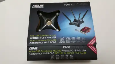 ASUS PCI-E-AC88 4x4 802.11ac Wifi AC3100 PCIe adapter, View more