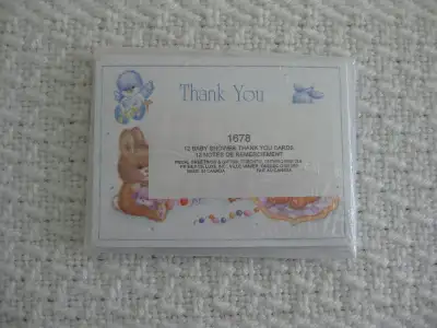 BABY SHOWER THANK YOU NOTE CARDS PACKAGE OF 12, View more