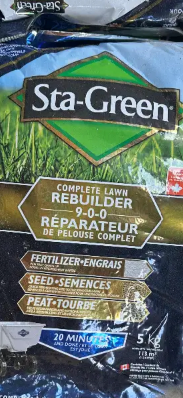 Grass Seed Lawn Rebuilder, 3 in 1 - Fert., Seed , Peat, 11 Lb