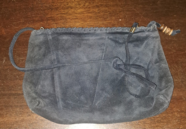 Vintage  Black Suede Hand Shoulder Bag Purse in Women's - Bags & Wallets in Hamilton