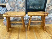 Solid wood stools/benches 