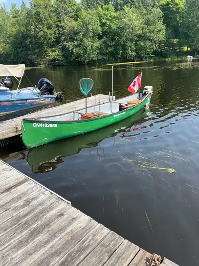 Nova Craft Freighter Canoe 18’ long with a 4’ beam Trailer included $3500with out the 9.9 hp Johnson...