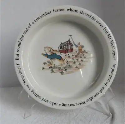 Vintage Peter Rabbit Wedgwood porridge bowl - Orillia, View more