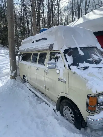 Bonjour, je vends ma Cécile, une Dodge B100 V6 3.9 avec 290 000 km d'aventure. Après avoir vécu la v...