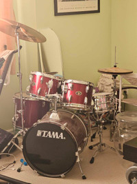 Tamarack Stagestar drum set with Sabian cymbals