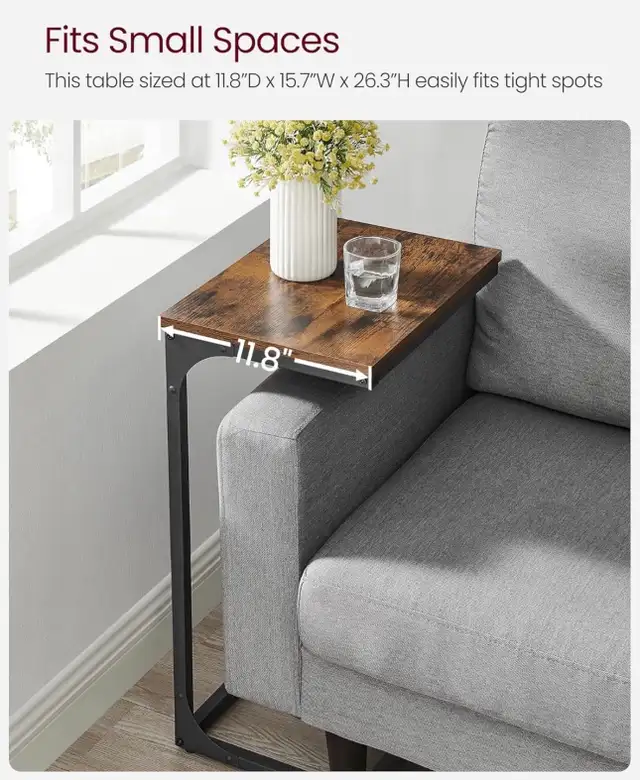 VASAGLE C-Shaped Side Table in Other Tables in Oshawa / Durham Region - Image 5