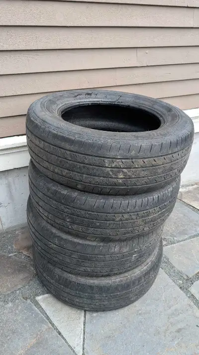 Four tires from a 2107 CRV. Worn, but have another summer left in them. $50 for the set. Not recomme...