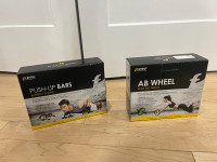 Workout Equipment - Brand New - Ab Wheel and Push Up Bars