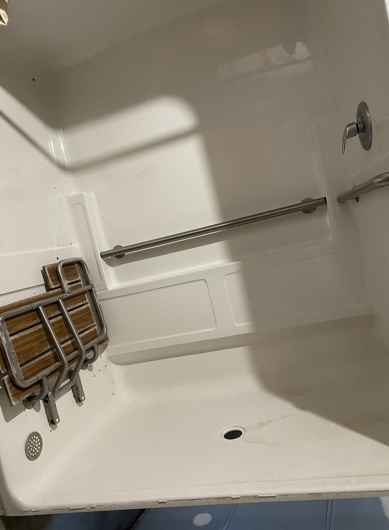 One piece heavy Fiberglass walk in shower Plumbing, Sinks, Toilets