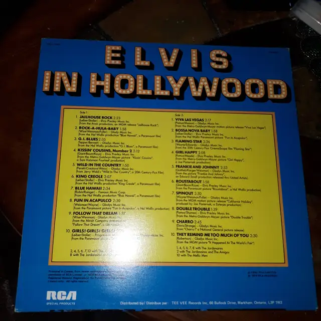 1976/77 Elvis in Hollywood Vinyl63008307765891121