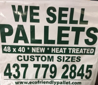 WE SELL PALLETS -48 x 40 GRADE 1 and 2,NEW, HEAT TREATED