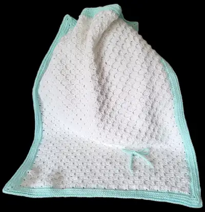 FOR SALE ... $60. Brand New Baby Crib/Stroller Cover Unique one-of-a-kind Hand Crocheted by poster S...