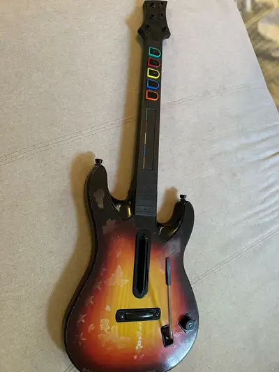 PS2 Red Octane Guitar Hero Sunburst Controller , View more