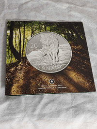 2013 Canada $20 Wolf ($20 for $20 #8) Fine Silver Coin