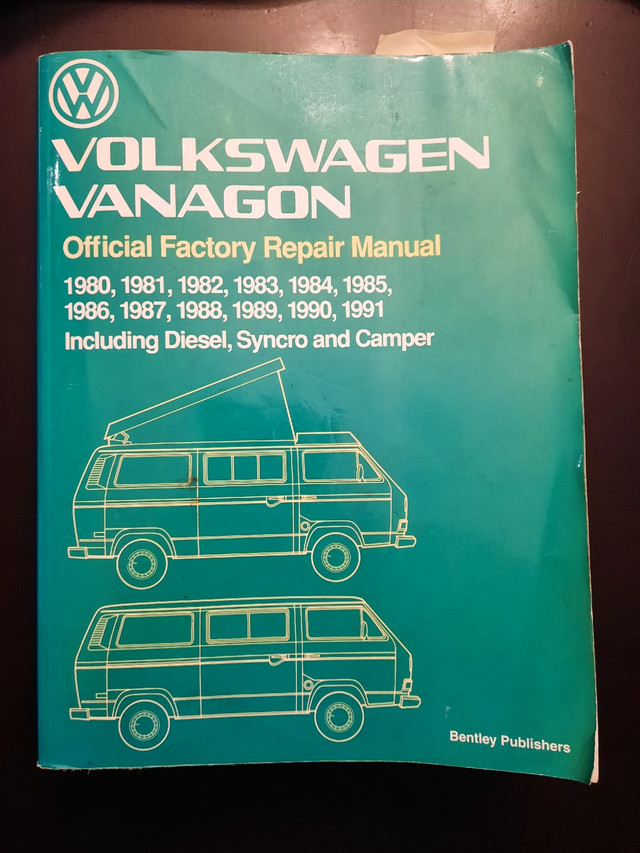 Vanagon Bentley service manual Vanagon dans Pièces de véhicules, pneus, accessoires  à Longueuil/Rive Sud