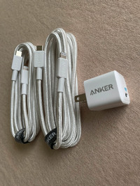 New Anker USB C charger and USB C to Apple Lightning cables