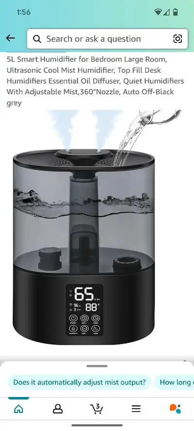 5L Smart Humidifier for Bedroom Large Room, Ultrasonic Cool Mist, View more