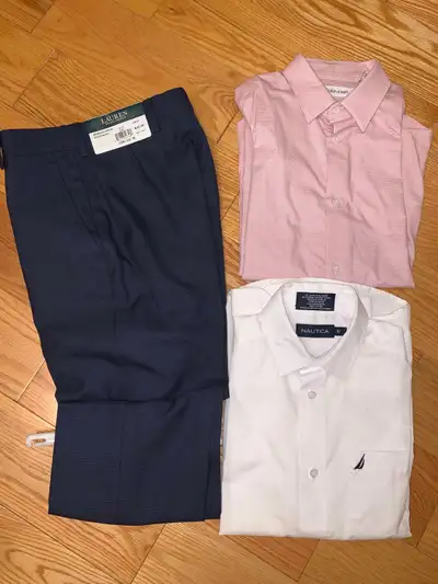 Dress shirts and pants (trousers) Boy size 10, View more