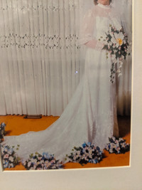 Vintage - All Italian Lace Wedding Dress, sz. 10-12