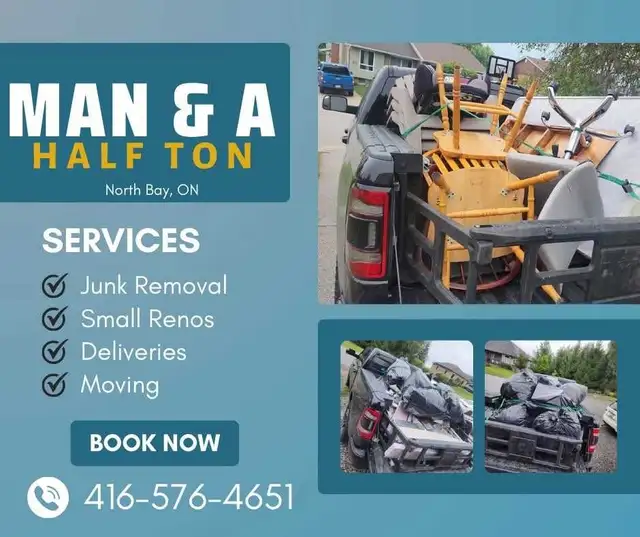 Man & Half Ton*Cheap Dump Runs!!* in Renovations, General Contracting & Handyman in North Bay - Image 4