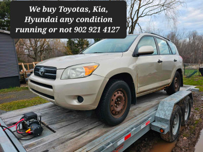 Buying Toyotas,  Kia, Hyundai in any shape running or broke
