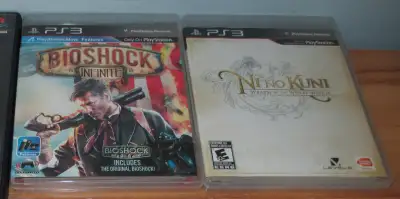 Bioshock Infinite CIB PS3  and Ni no Kuni CIB PS3 Games, View more