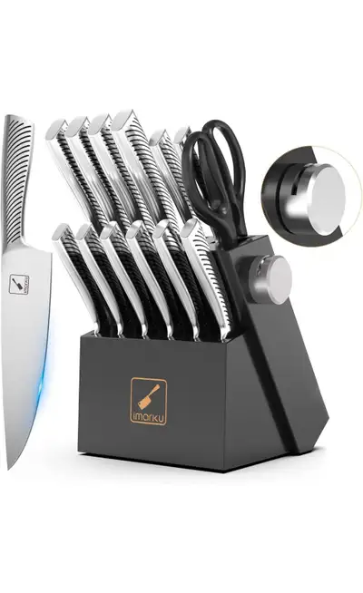imarku Knife Set - Knife Sets for Kitchen with Block,, View more