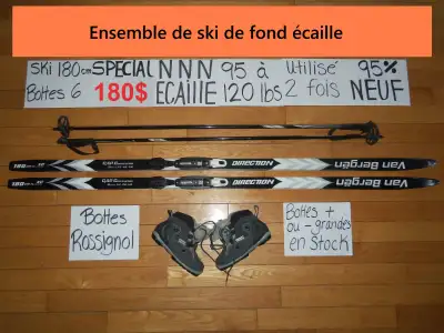 Ensembles kits ski de fond écaille ski 180 185 200 cm, View more