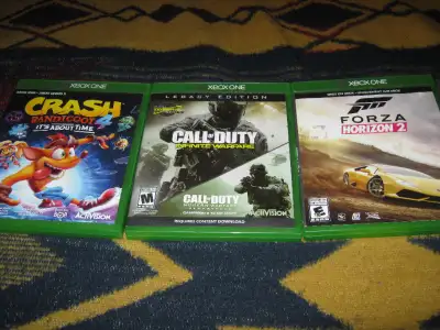 All work if ad is up then they are available: 20$ for call of duty 20$ for Crash 4 forza is sold sor...